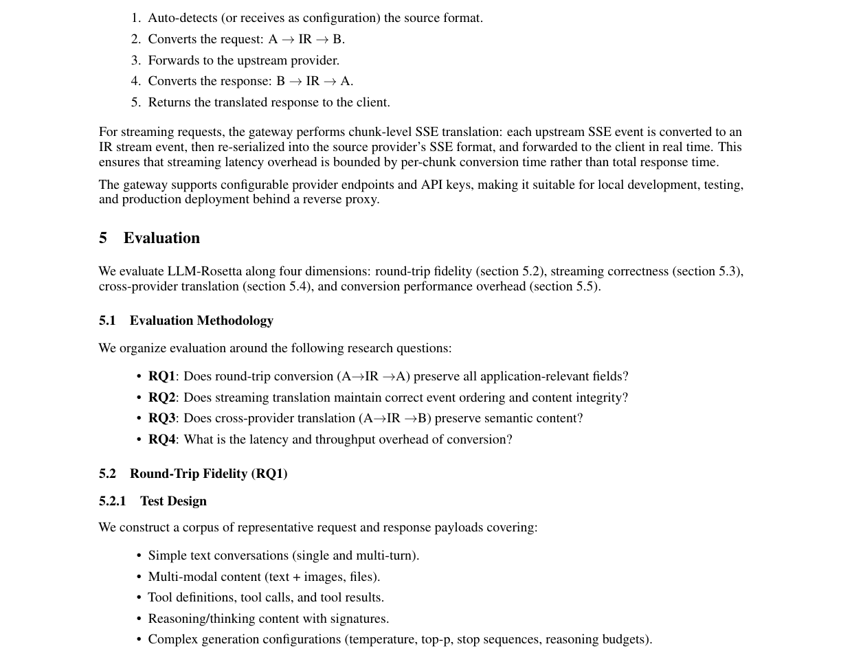 LLM-Rosetta: A Hub-and-Spoke Intermediate Representation for Cross-Provider LLM API Translation visual preview