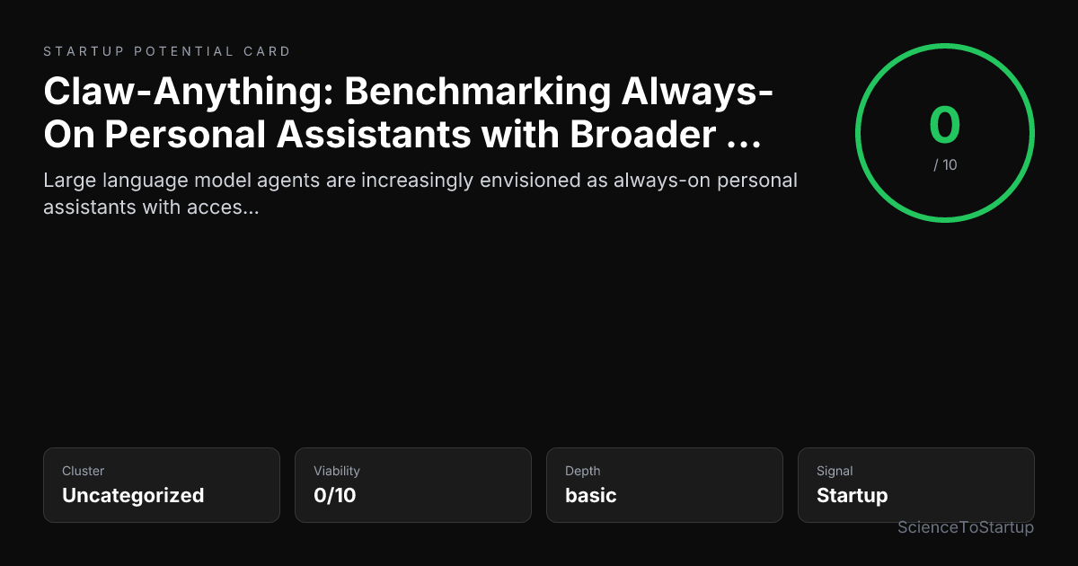 Startup potential card preview