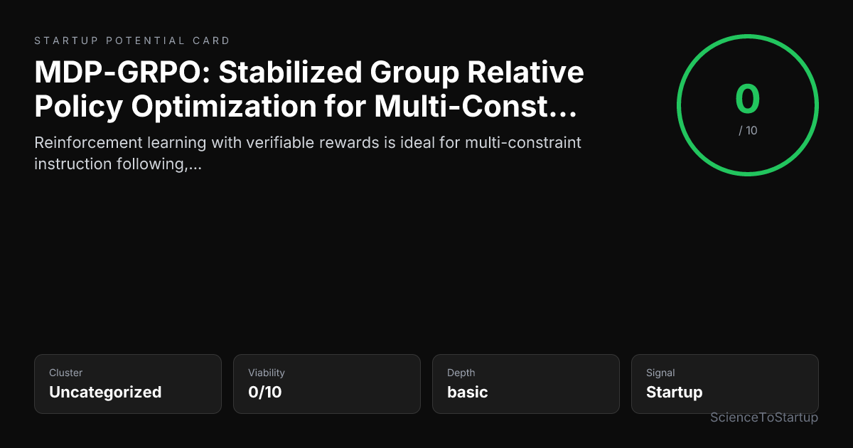 Startup potential card preview