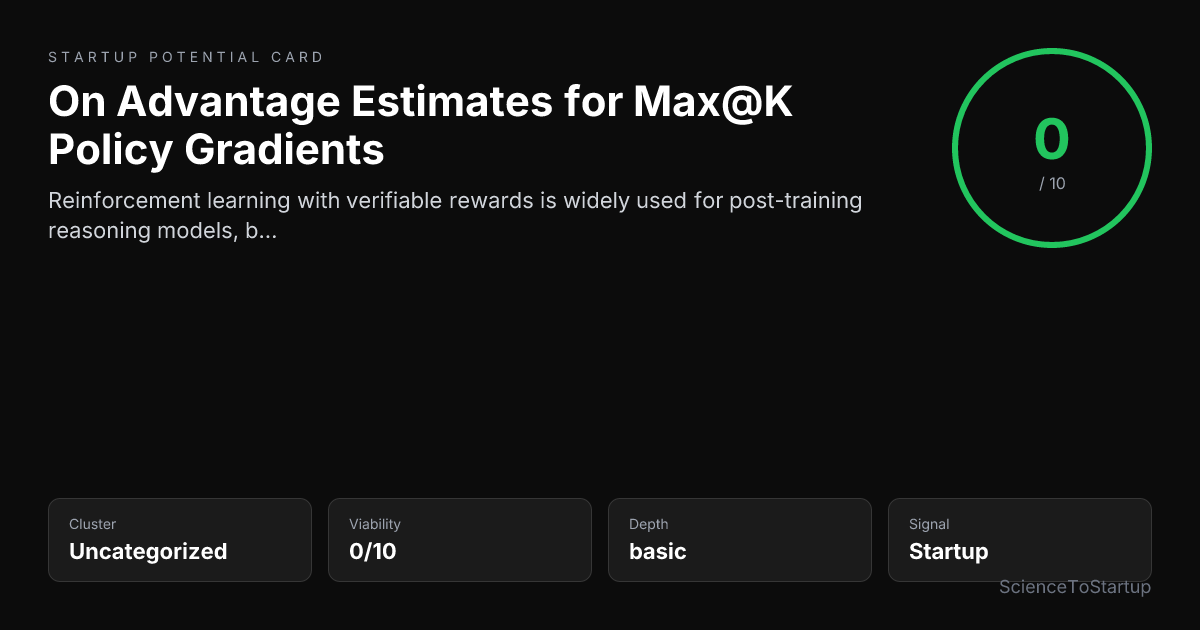 Startup potential card preview