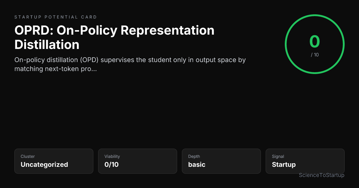 Startup potential card preview